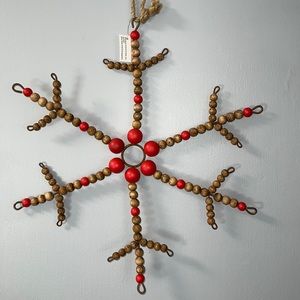 Festive Flair: Beaded Snowflake Wall Decor - Brand New for Christmas! 🎄❄️ #NWT